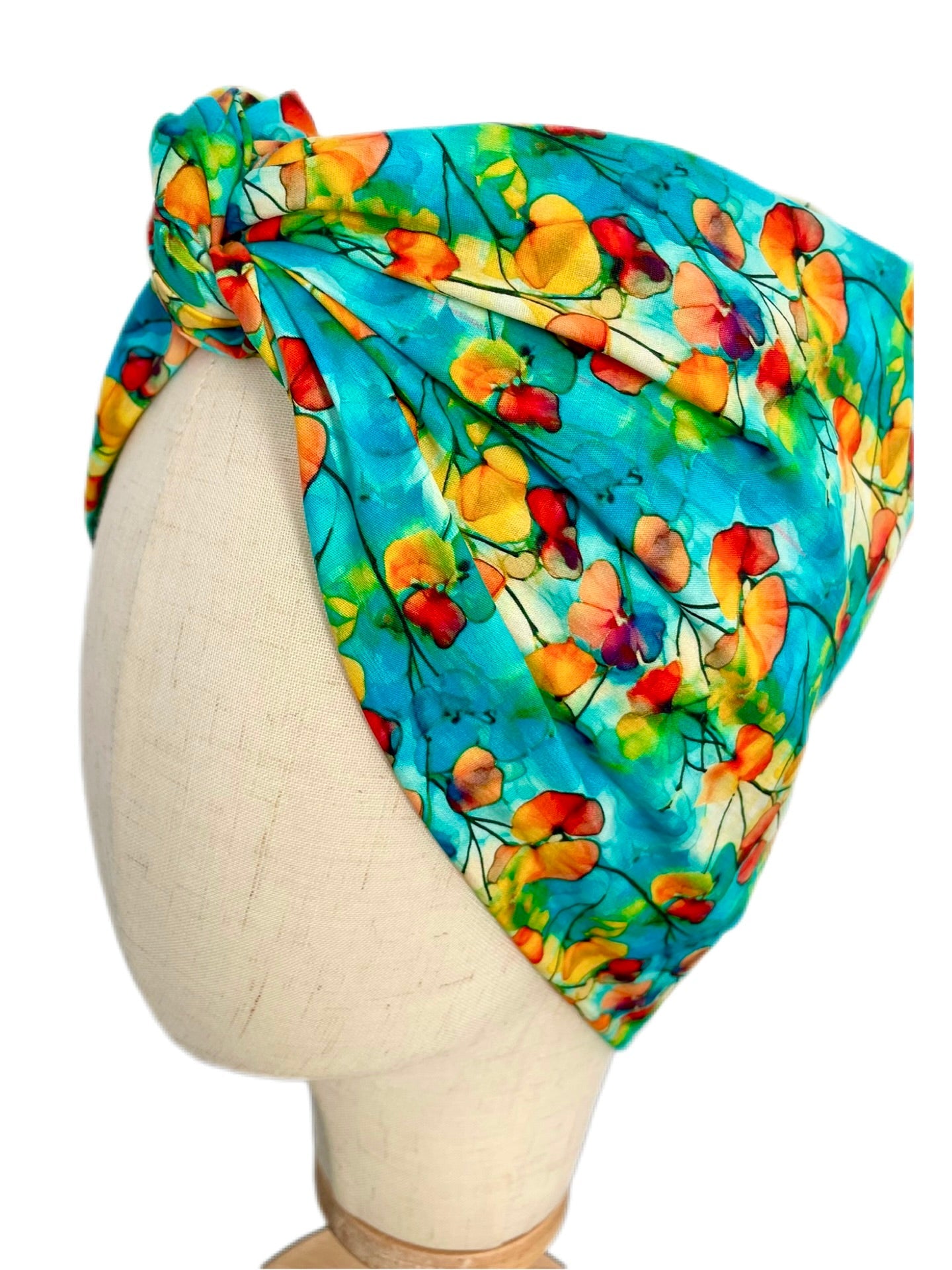 Turbante Completo Boheme Floral Verde - KHAMALI
