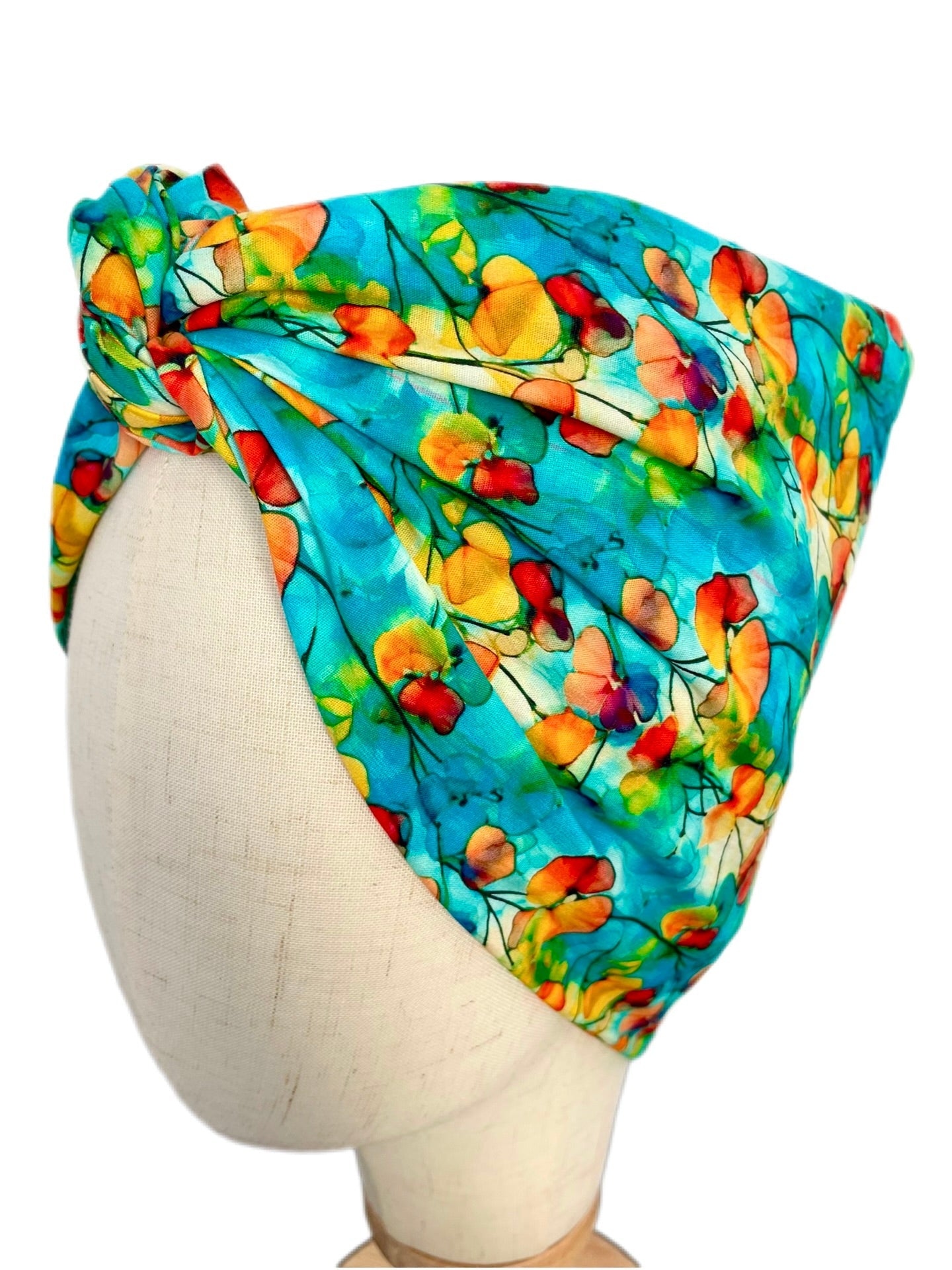 Turbante Completo Boheme Floral Verde - KHAMALI