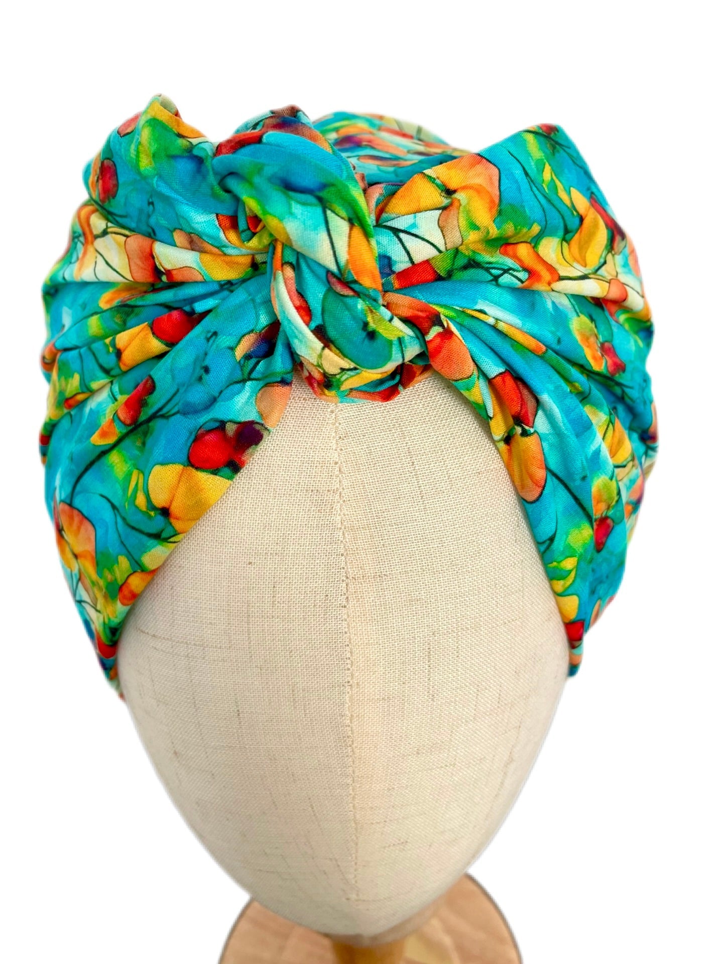 Turbante Completo Boheme Floral Verde - KHAMALI