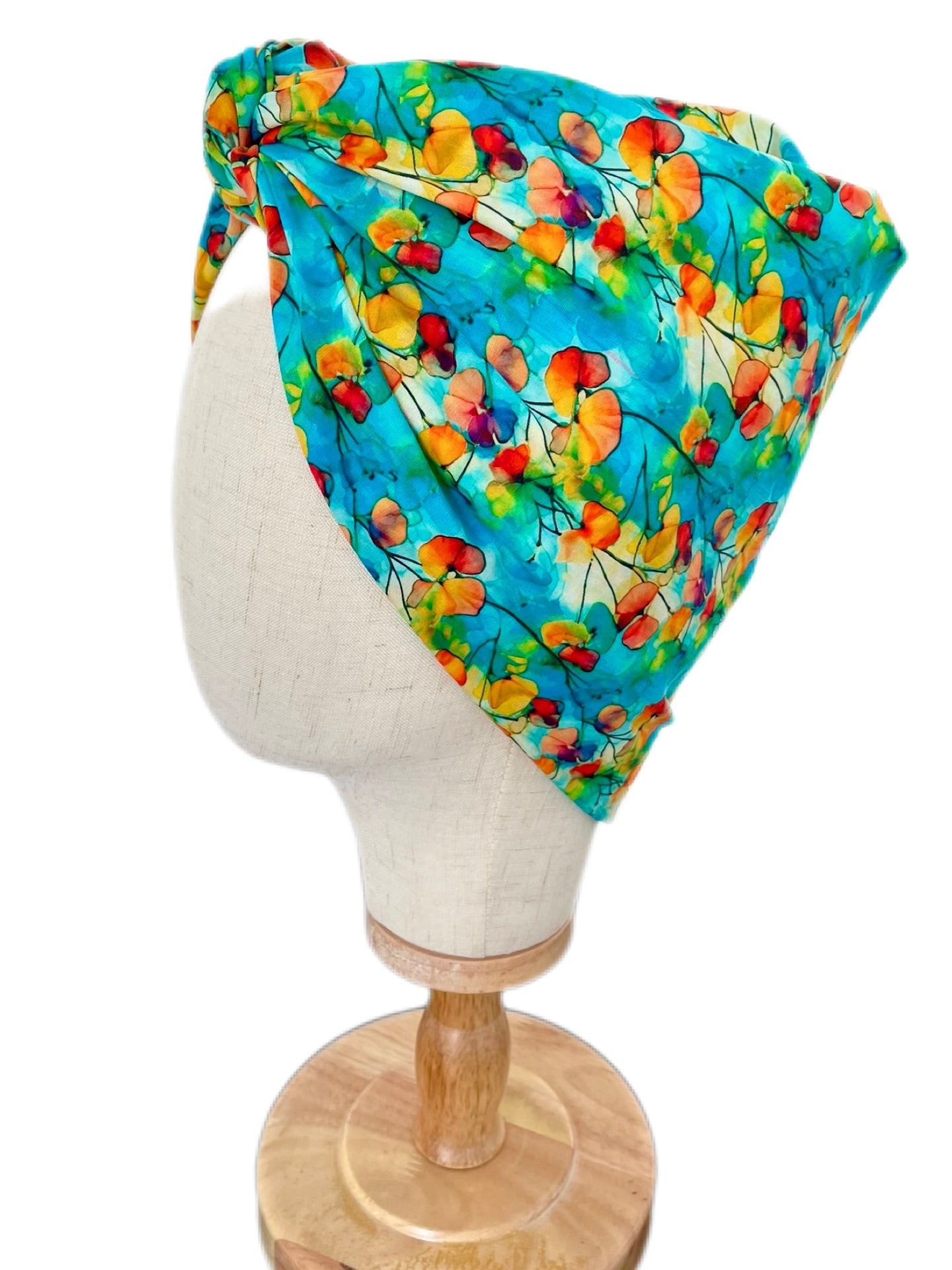Turbante Completo Boheme Floral Verde - KHAMALI