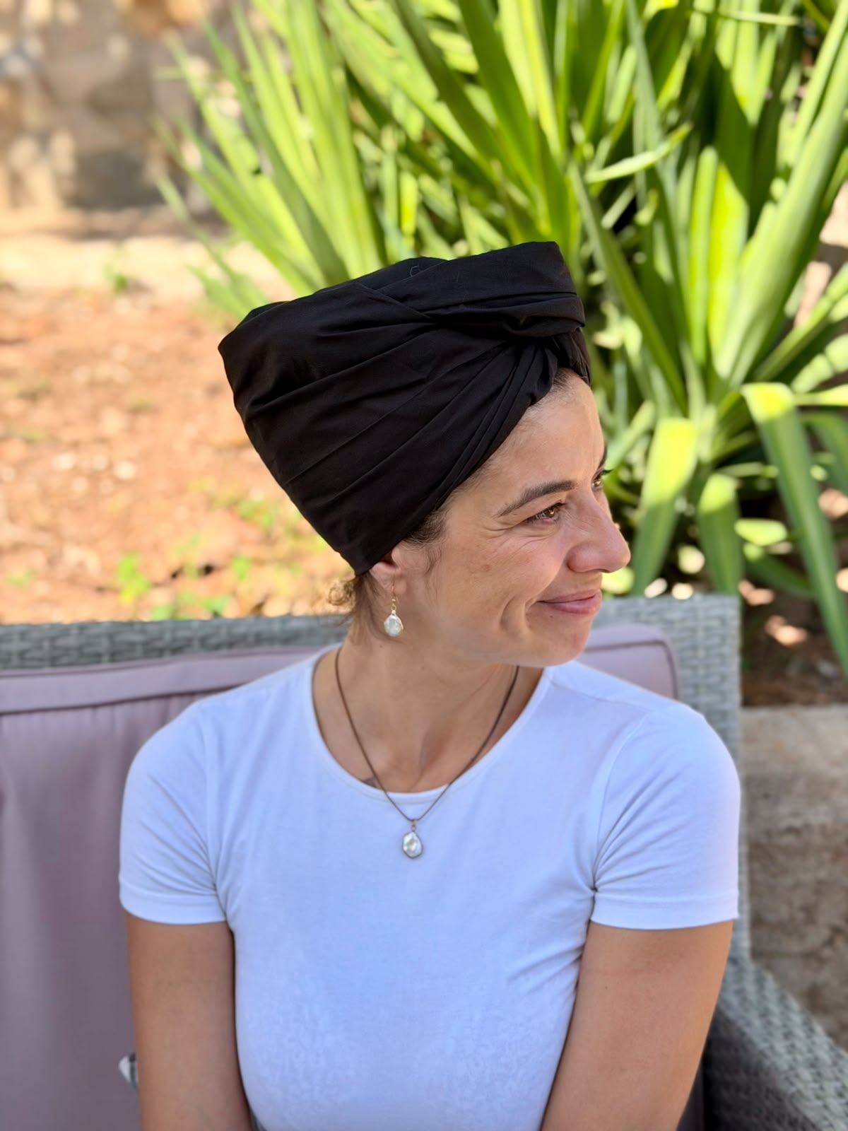 Turbante Completo con Alambre Negro ESENCIA - KHAMALI