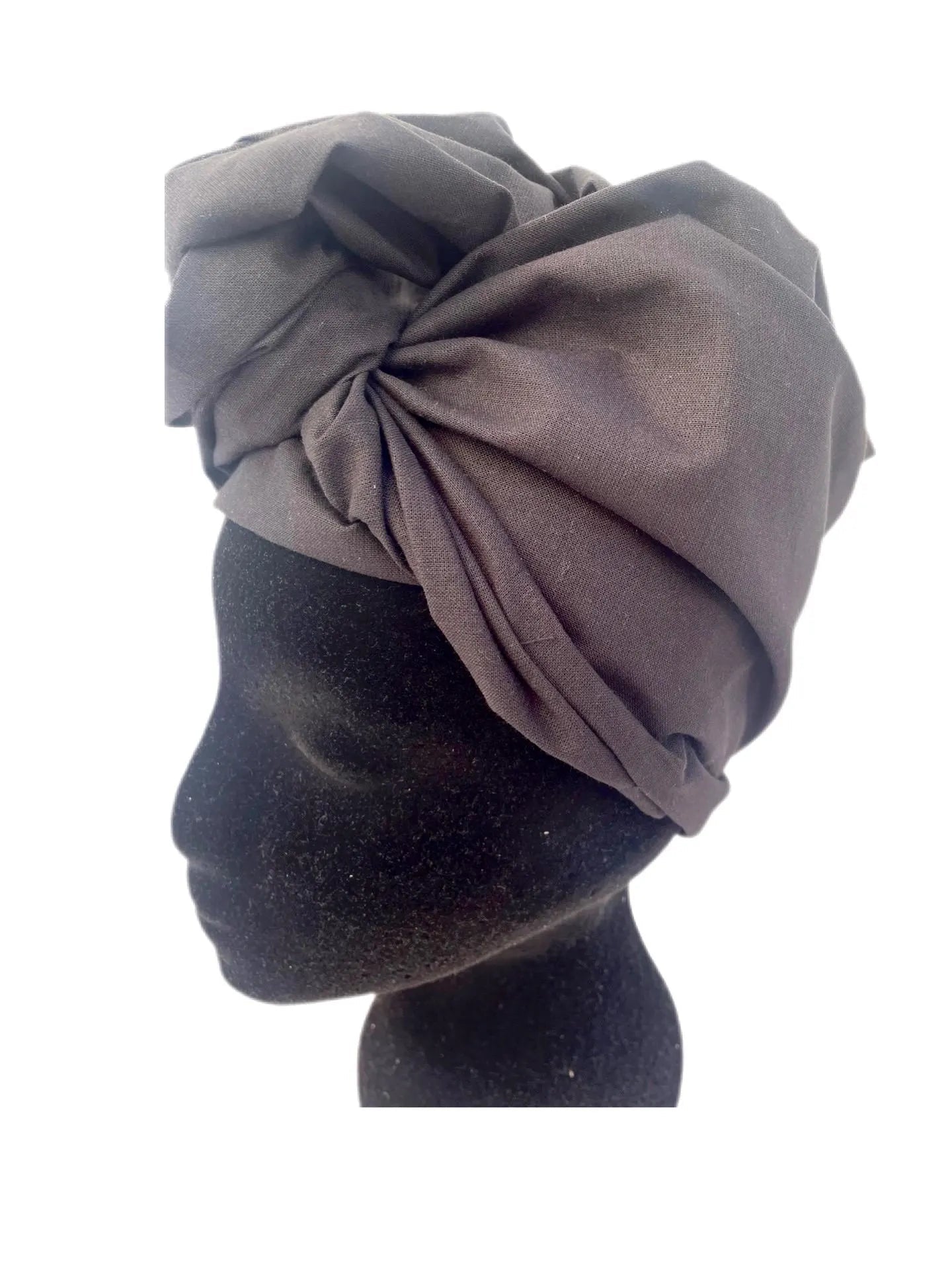 Turbante completo negro toda la cabeza - KHAMALI