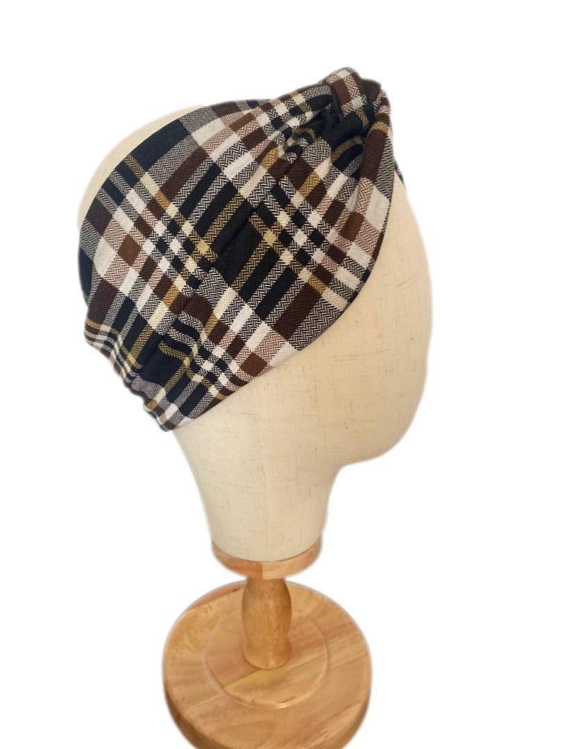 Turbante estampado a cuadros hecho a mano - KHAMALI