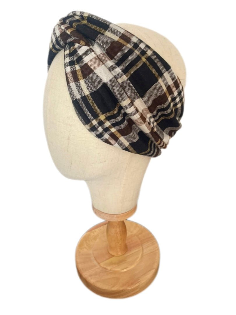 Turbante estampado a cuadros hecho a mano - KHAMALI