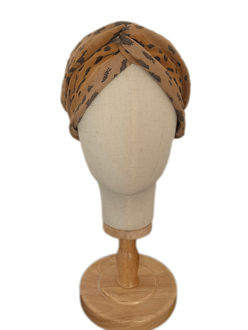 Turbante estampado de leopardo hecho a mano - KHAMALI