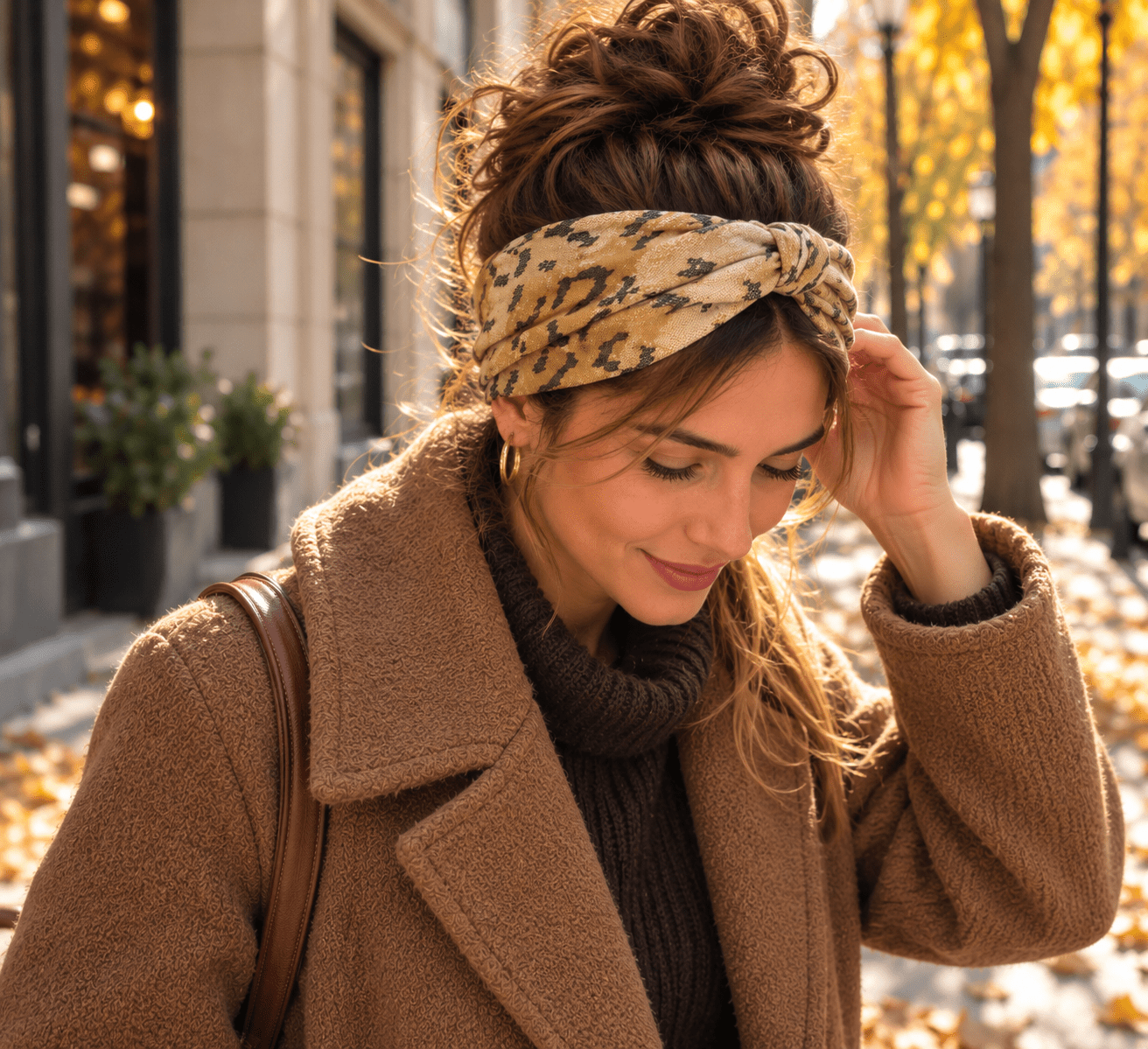 Turbante estampado de leopardo hecho a mano - KHAMALI