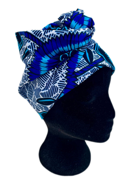 Turbante floral azul - KHAMALI