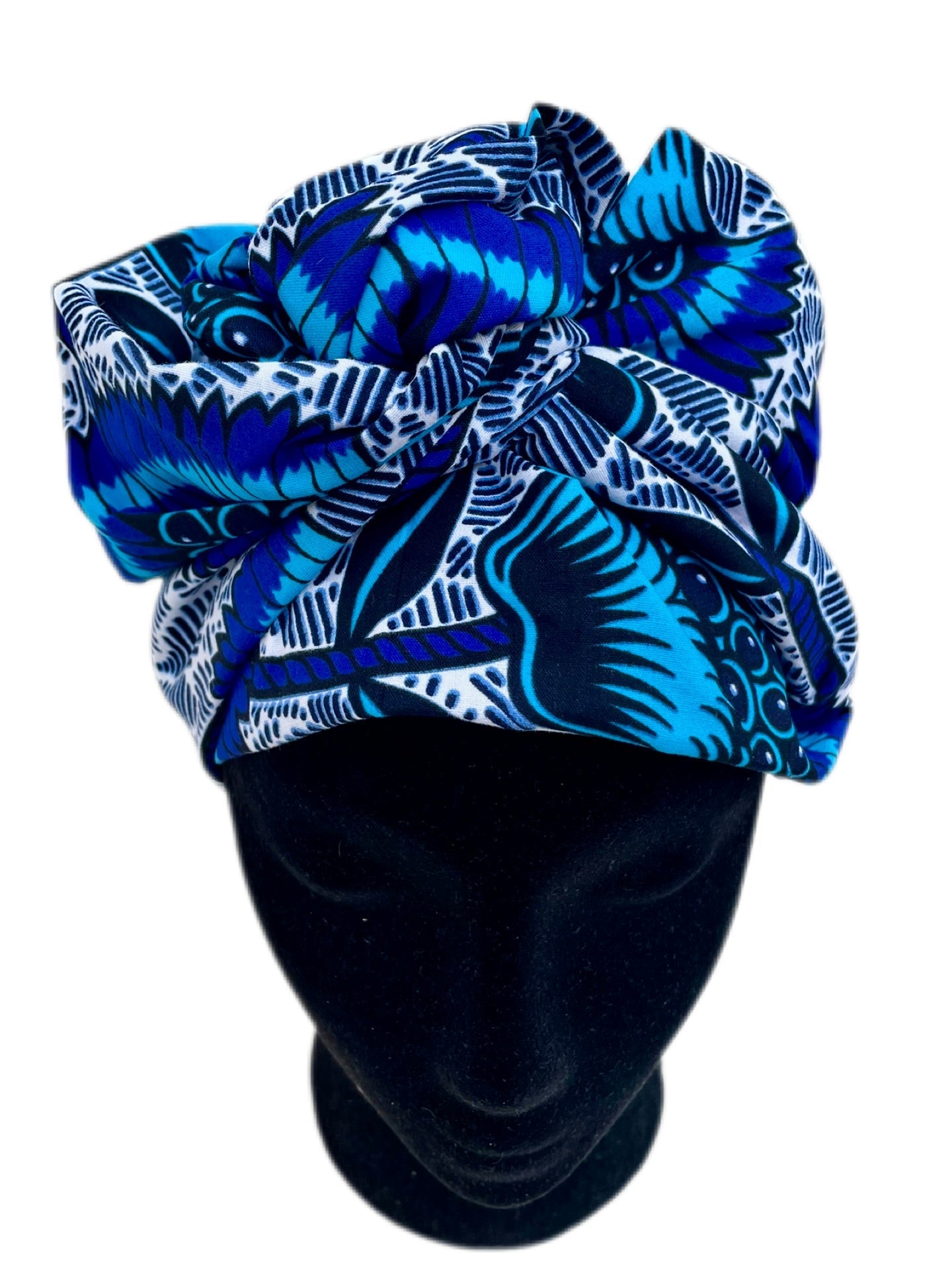 Turbante floral azul - KHAMALI