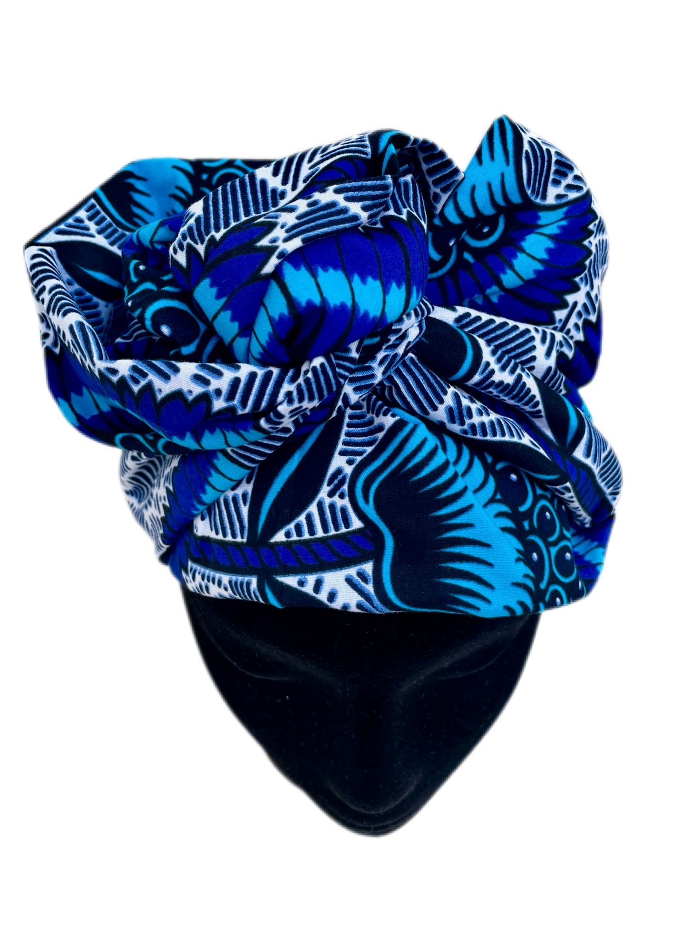 Turbante floral azul - KHAMALI