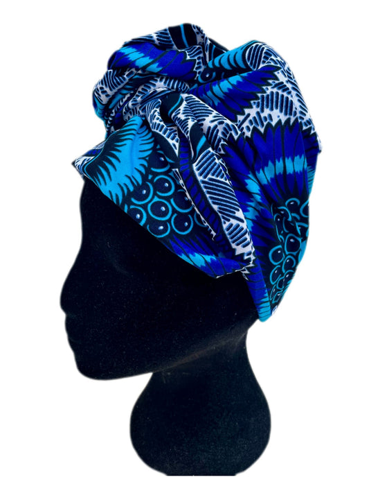 Turbante floral azul - KHAMALI