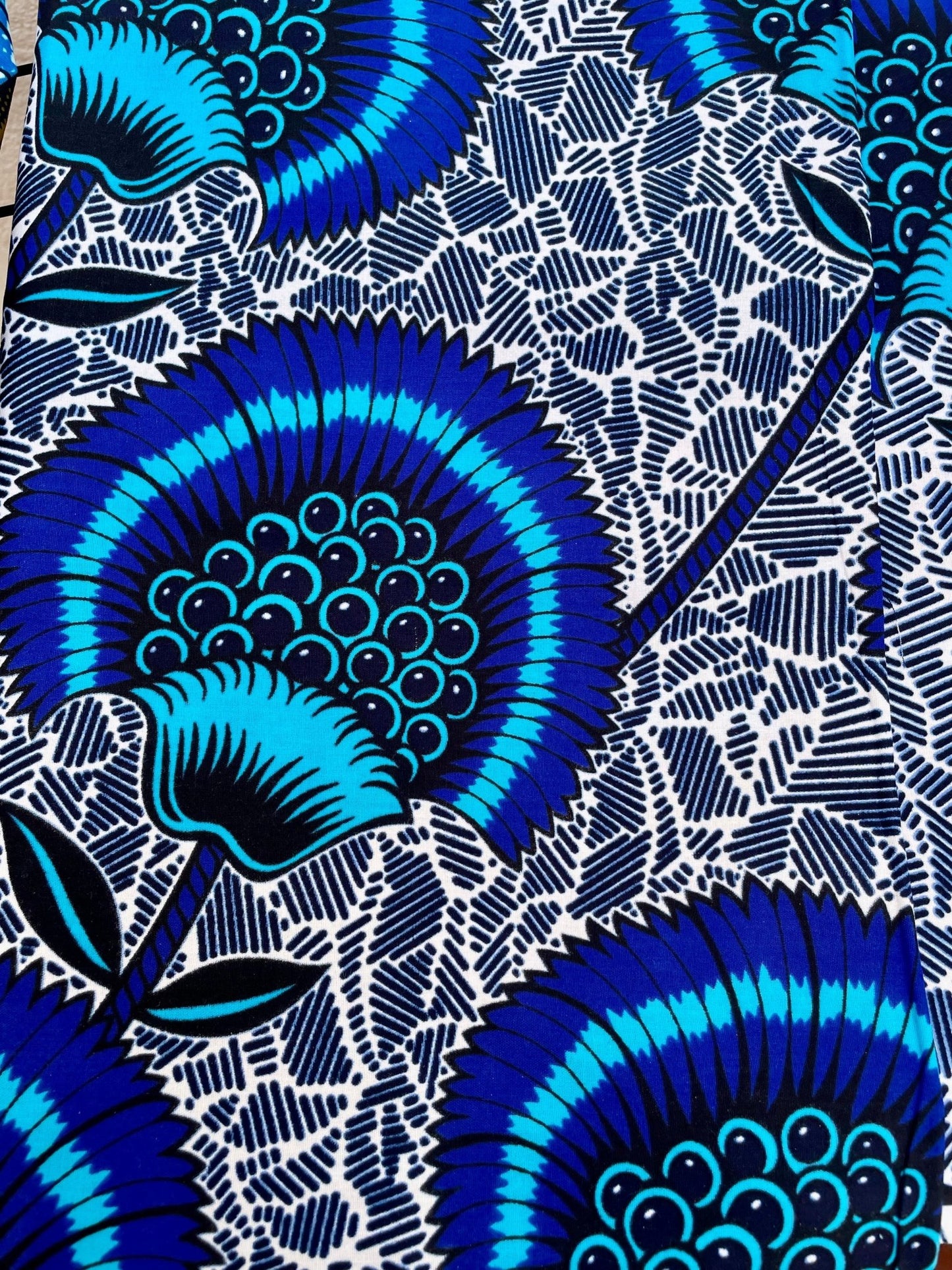 Turbante floral azul - KHAMALI