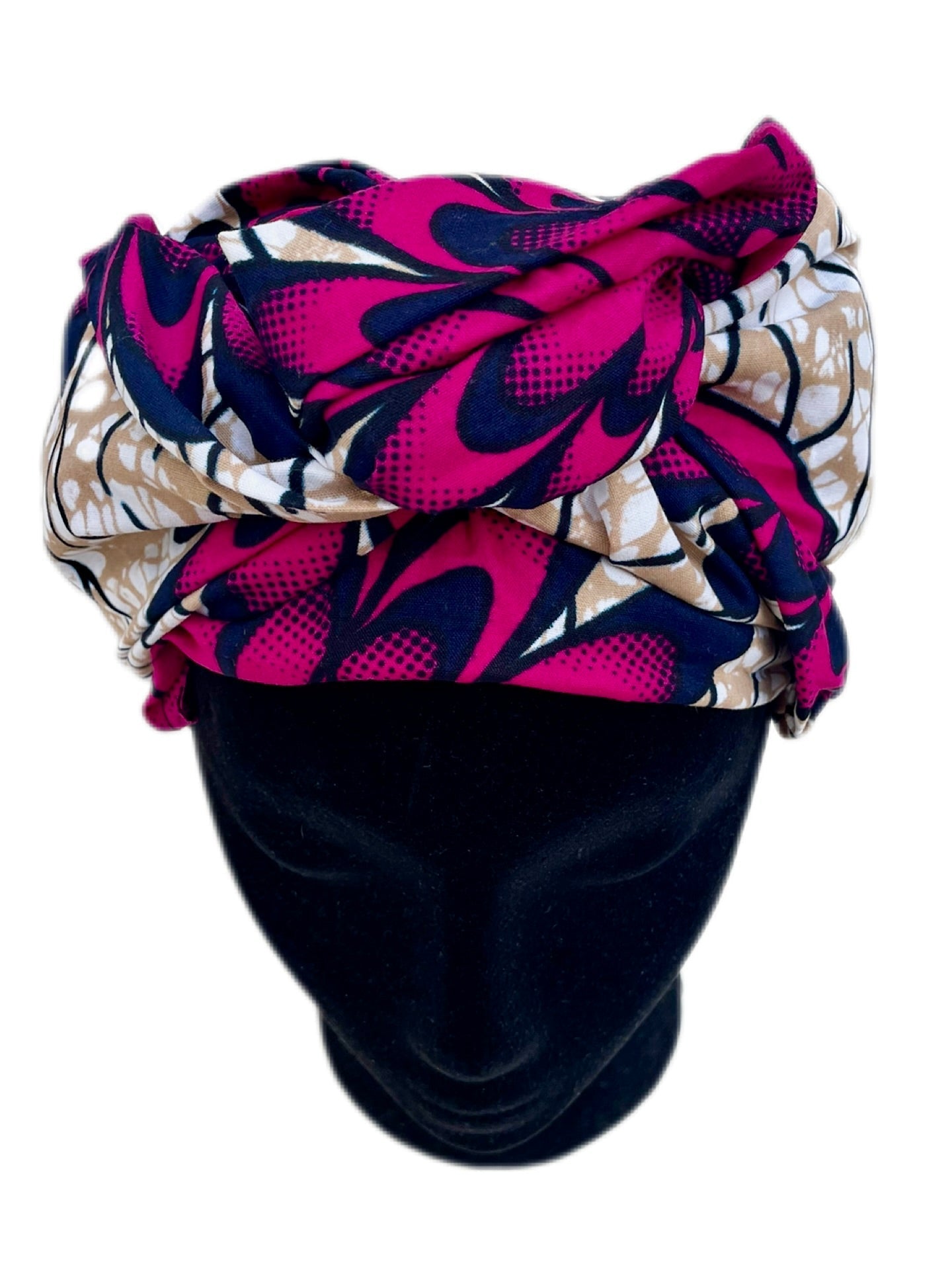 Turbante floral rosa fucsia - KHAMALI