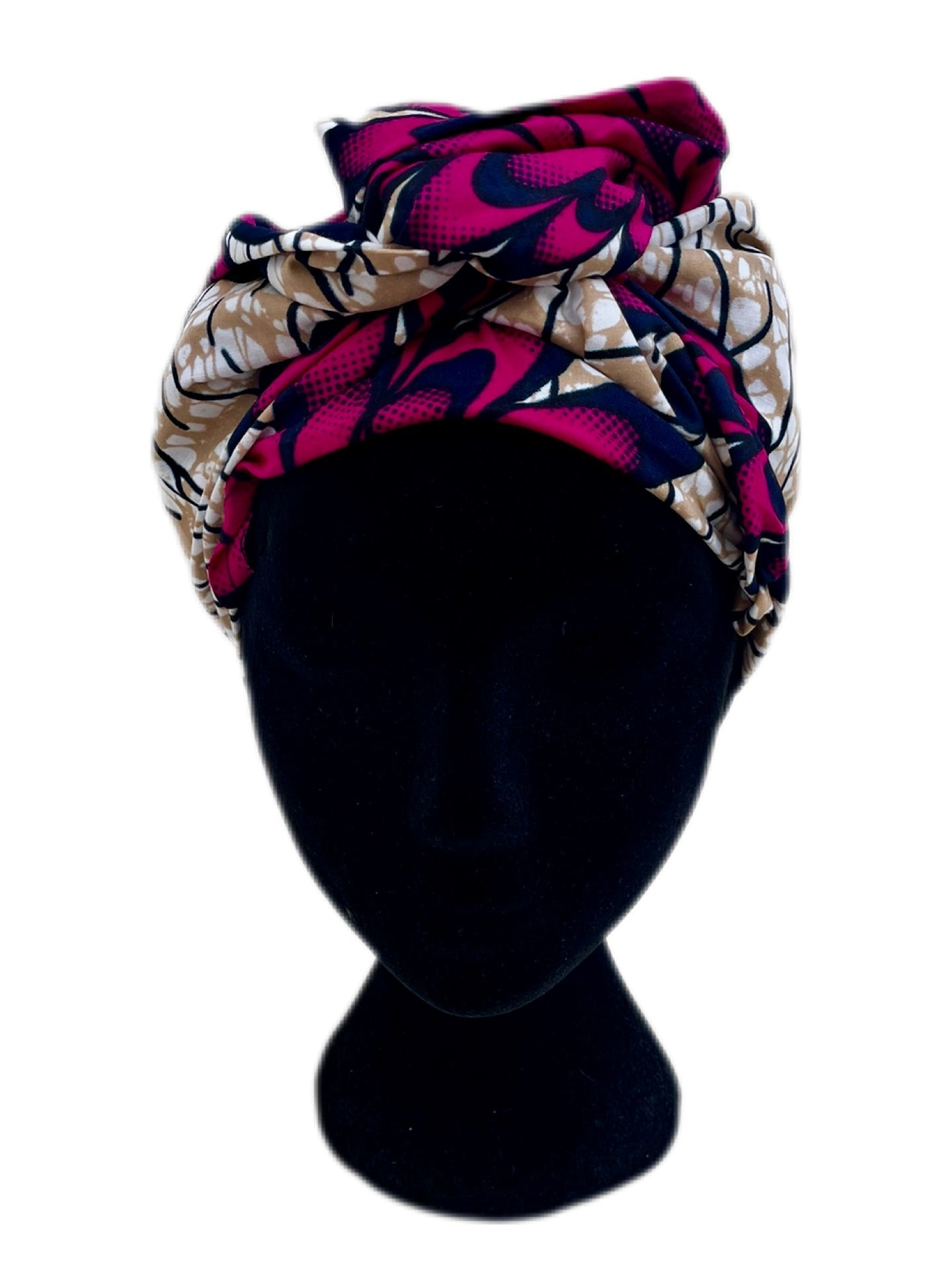 Turbante floral rosa fucsia - KHAMALI
