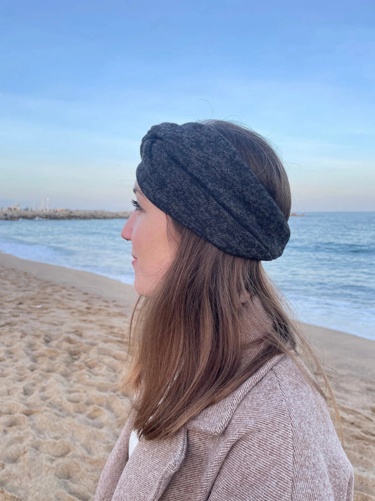 Turbante gris Boho Vintage - KHAMALI