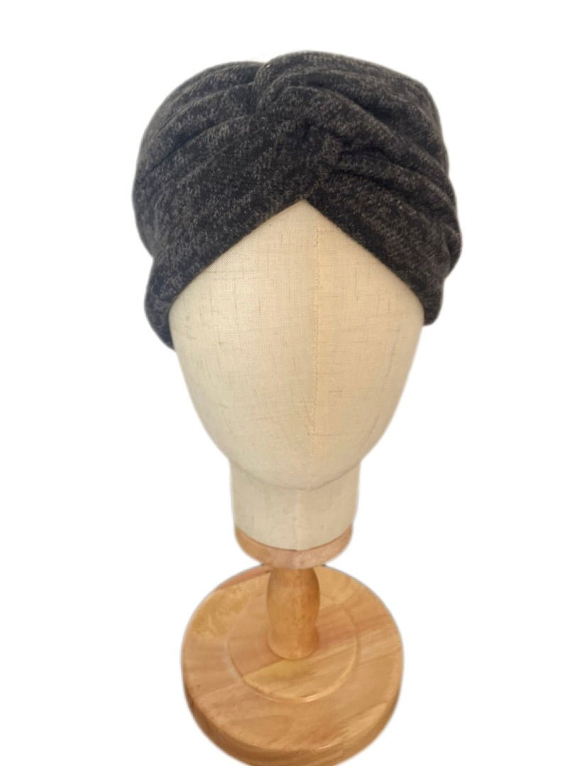 Turbante gris Boho Vintage hecho a mano - KHAMALI