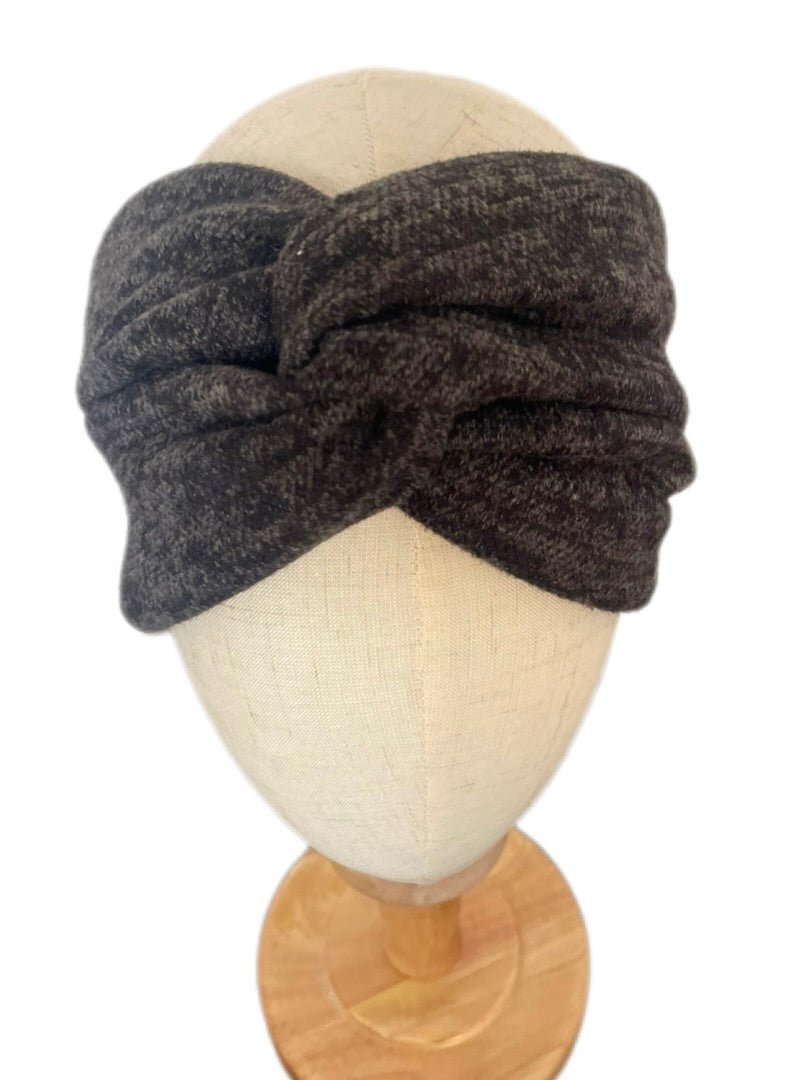 Turbante gris Boho Vintage hecho a mano - KHAMALI