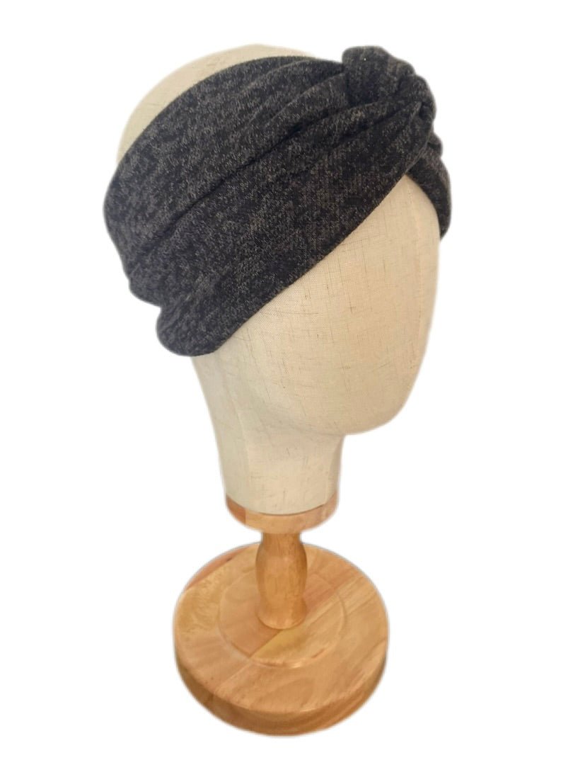 Turbante gris Boho Vintage hecho a mano - KHAMALI