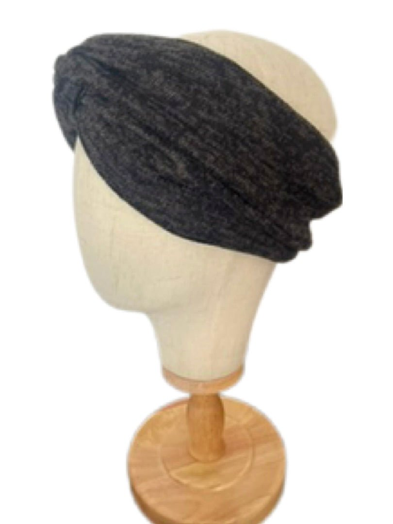 Turbante gris Boho Vintage hecho a mano - KHAMALI