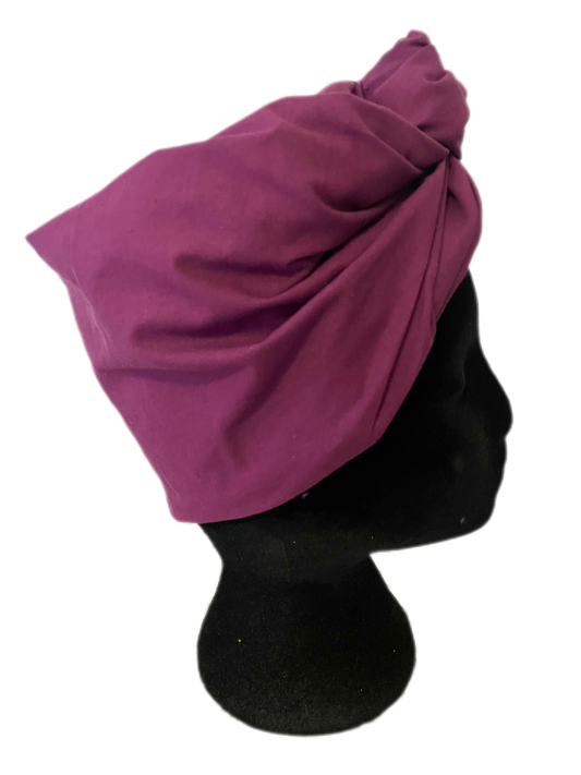 Turbante wax africano en tonos rojos hecho a mano con algodón 100 %