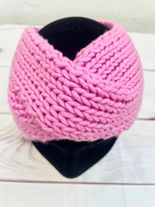 Turbante rosa tejido a mano - KHAMALI