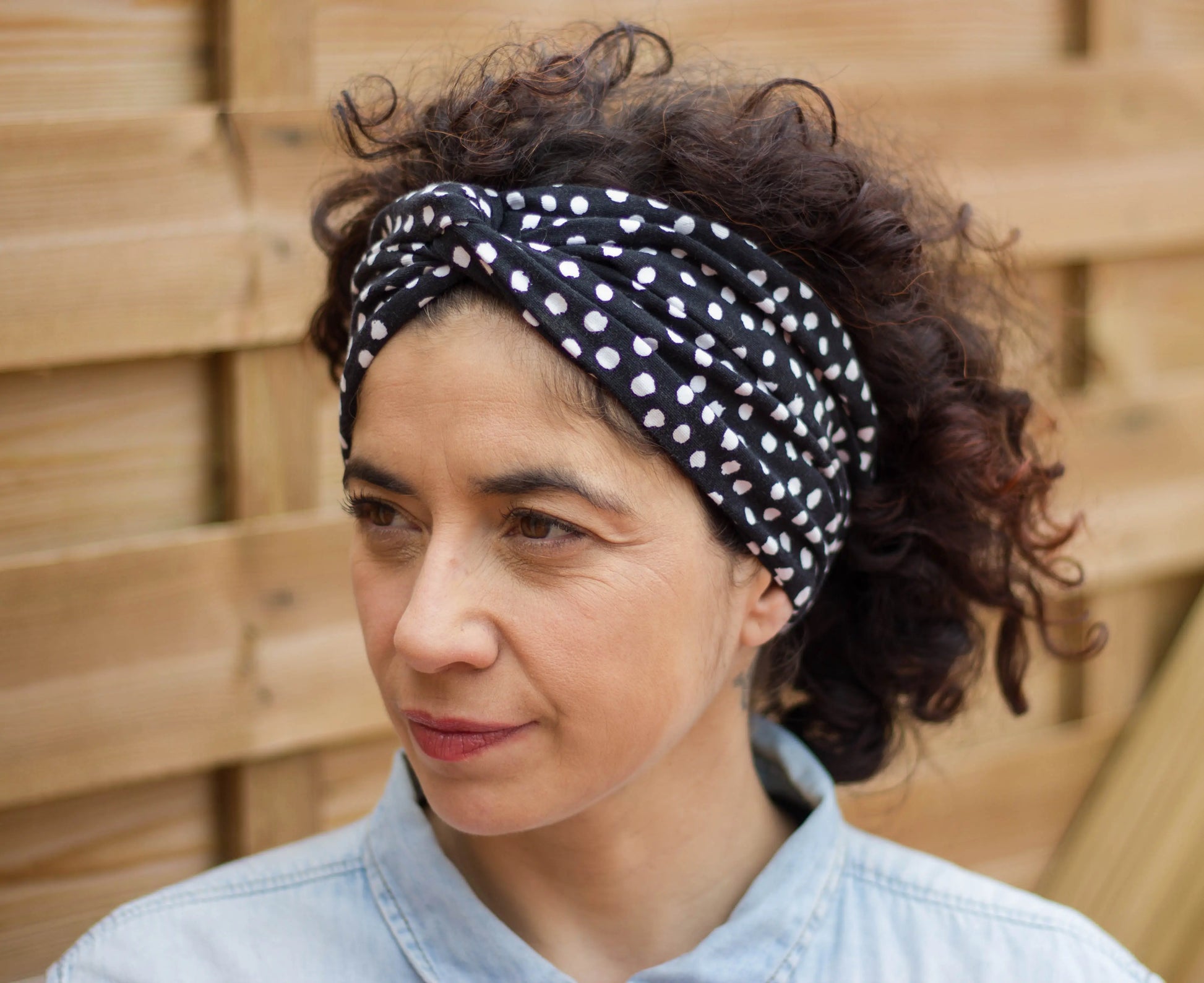 Turbante elástico de topos - KHAMALI