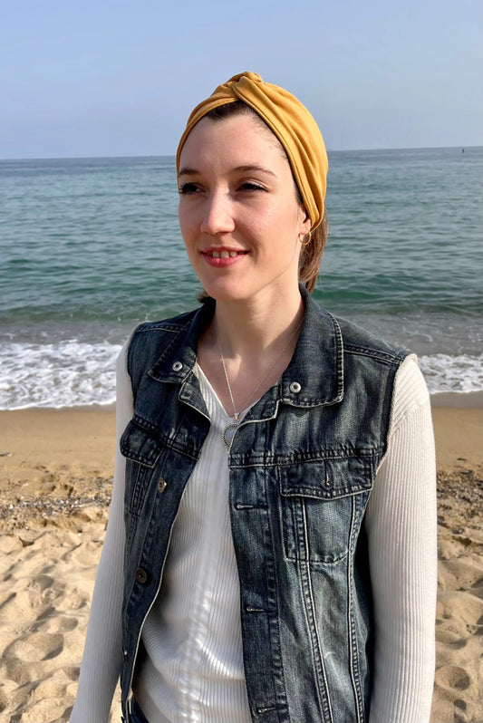 Turbante elástico ocre - KHAMALI