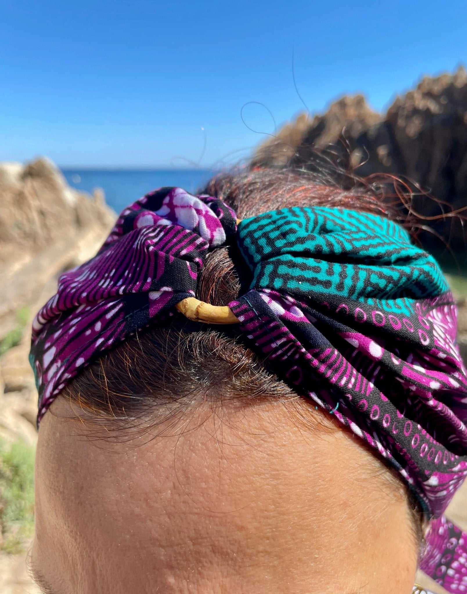 Turbante convertible en top color lila - KHAMALI
