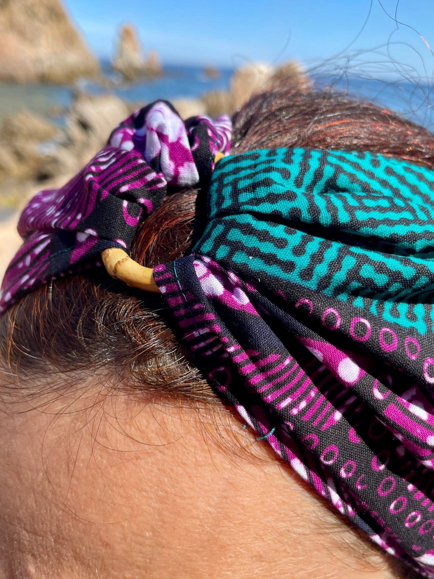 Turbante convertible en top color lila - KHAMALI
