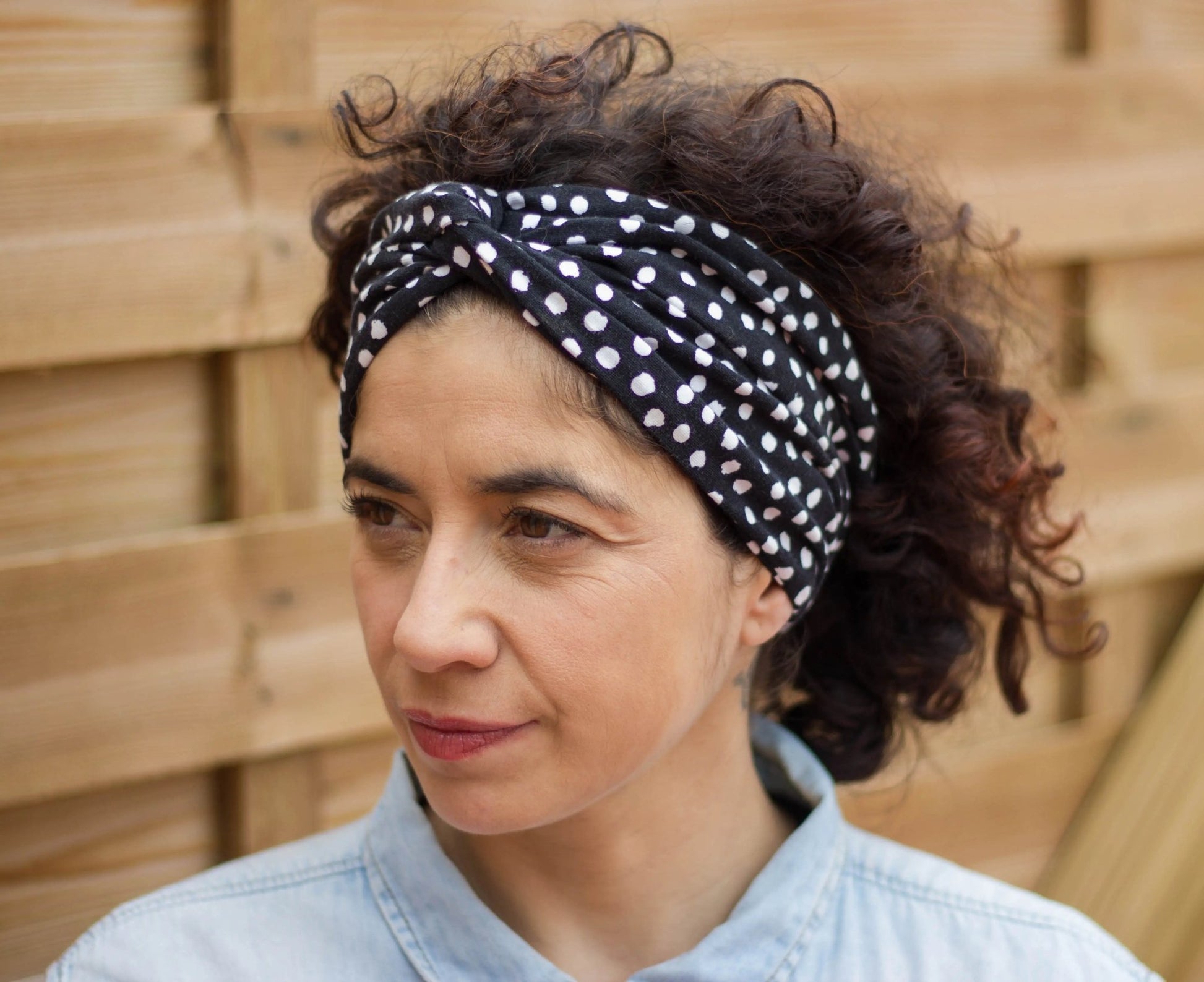 Turbante elástico de topos - KHAMALI